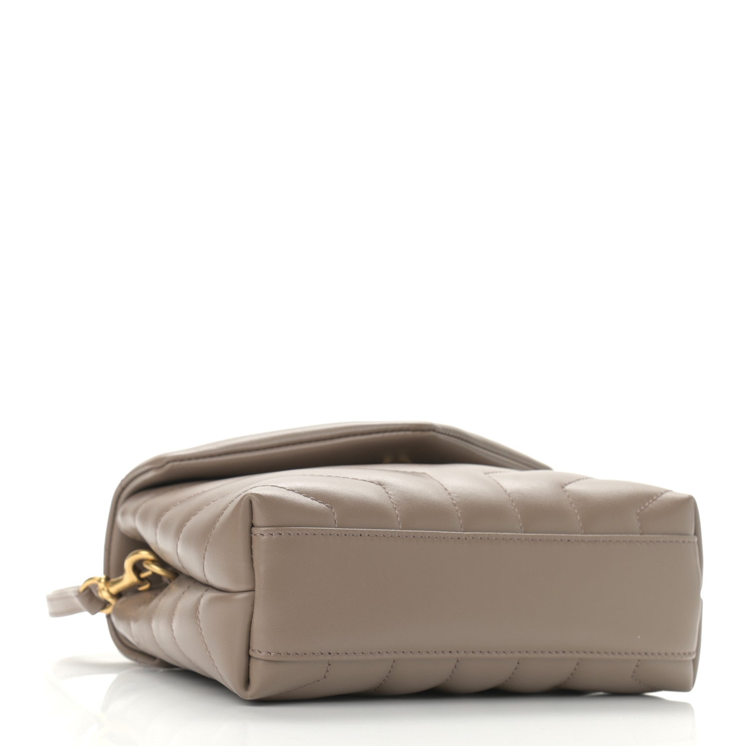 Saint Laurent Calfskin Y Quilted Monogram Toy Loulou Crossbody Bag Taupe 4 of 11