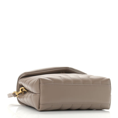 Saint Laurent Calfskin Y Quilted Monogram Toy Loulou Crossbody Bag Taupe 4 of 11
