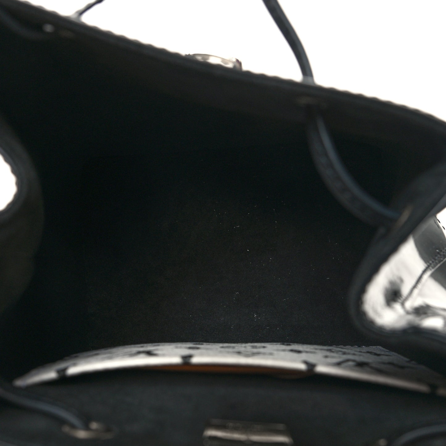 Patent Monogram Hot Springs Backpack Black White