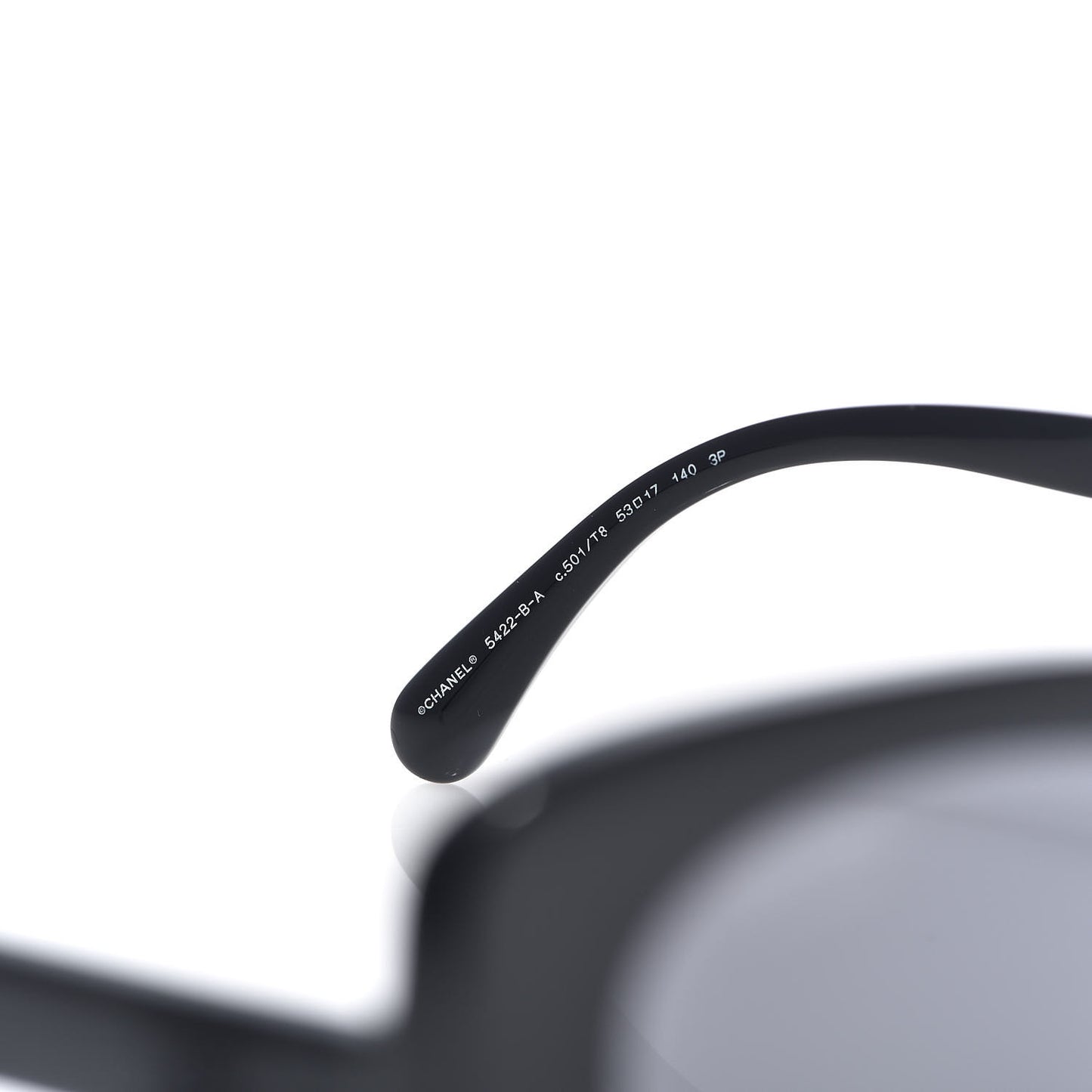 Acetate Strass Polarized Square Sunglasses 5422-B Black