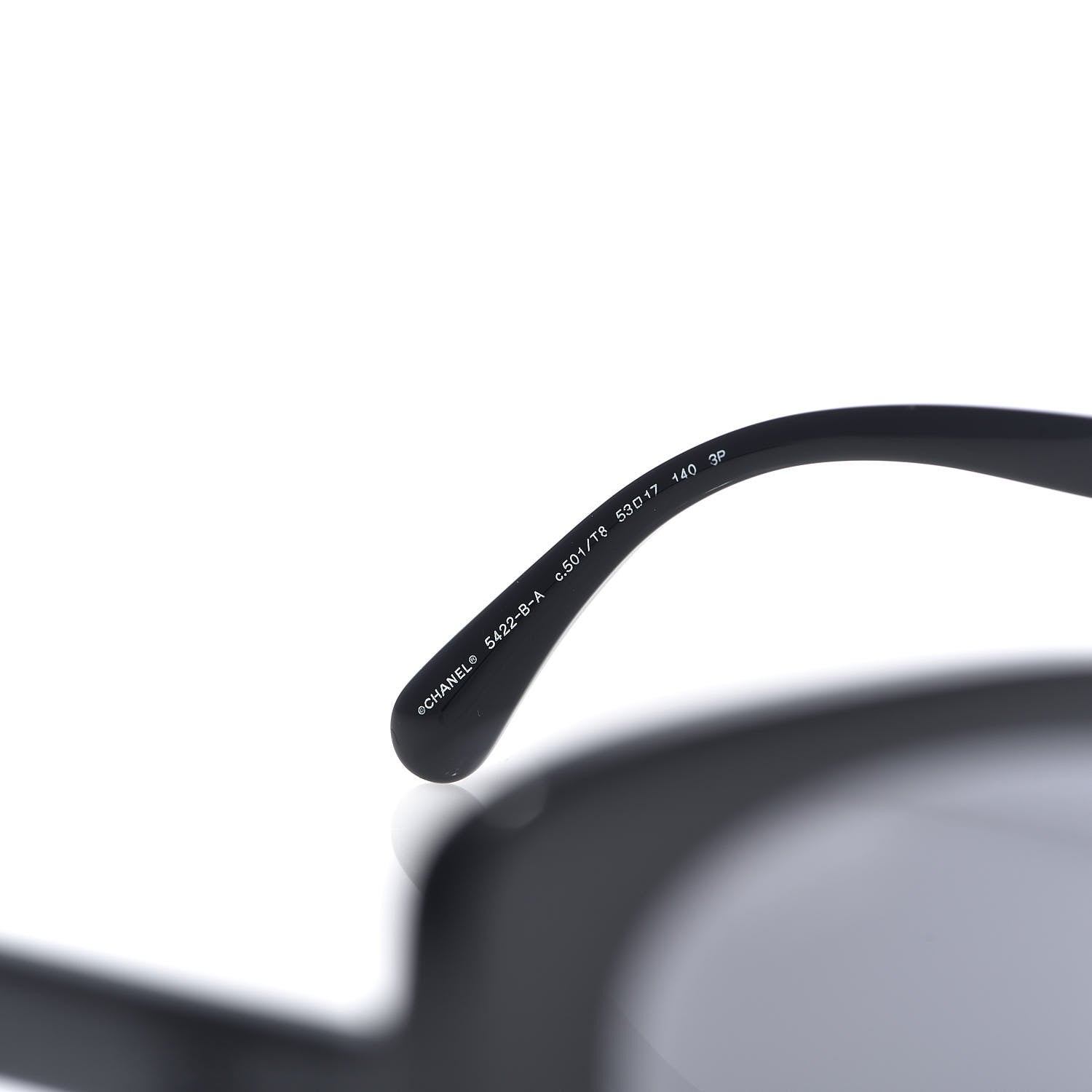 Chanel Acetate Strass Polarized Square Sunglasses 5422-B Black 5 of 8
