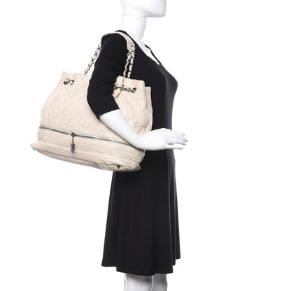 Chanel Lambskin Stitched Expandable Tote White 2 of 16