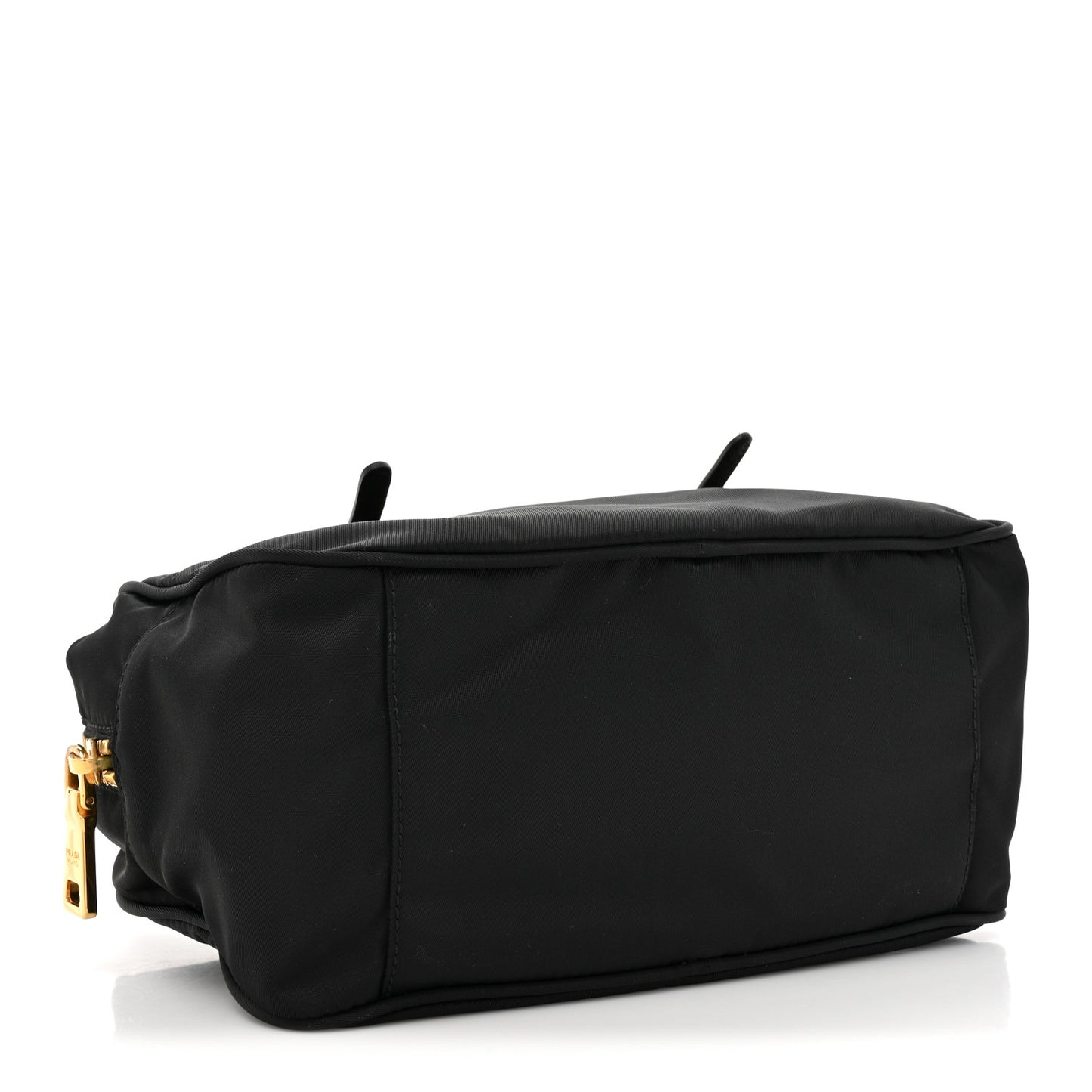 Tessuto Nylon Soft Calfskin Shopping Satchel Black