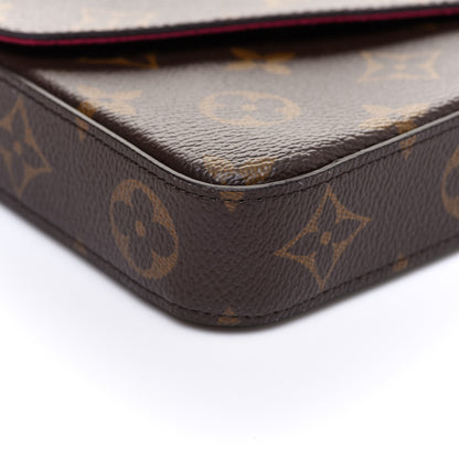 Louis Vuitton Monogram Pochette Felicie Chain Wallet Fuchsia 10 of 12
