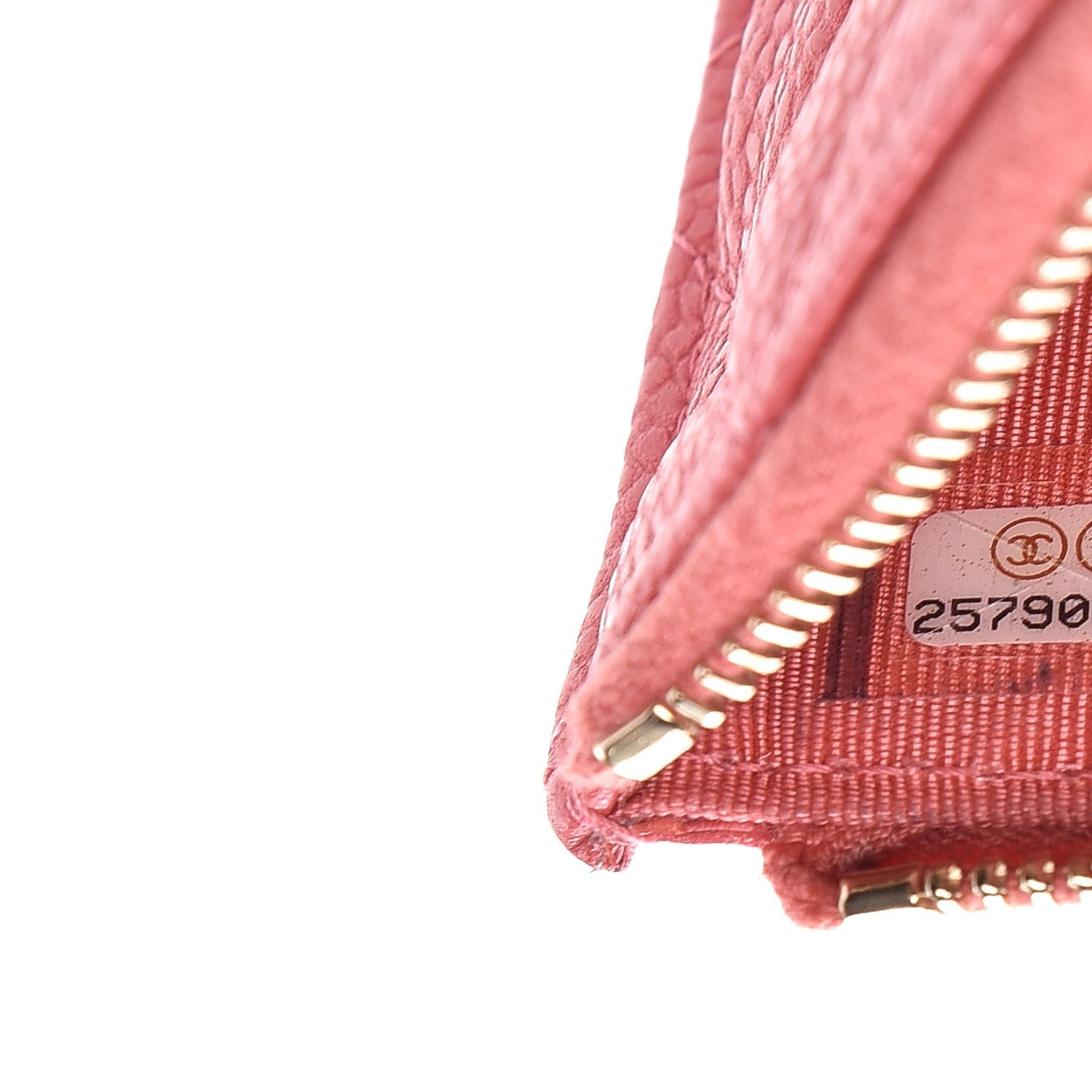 Chanel Iridescent Caviar Quilted Classic Zip Pouch Pink 7 of 7