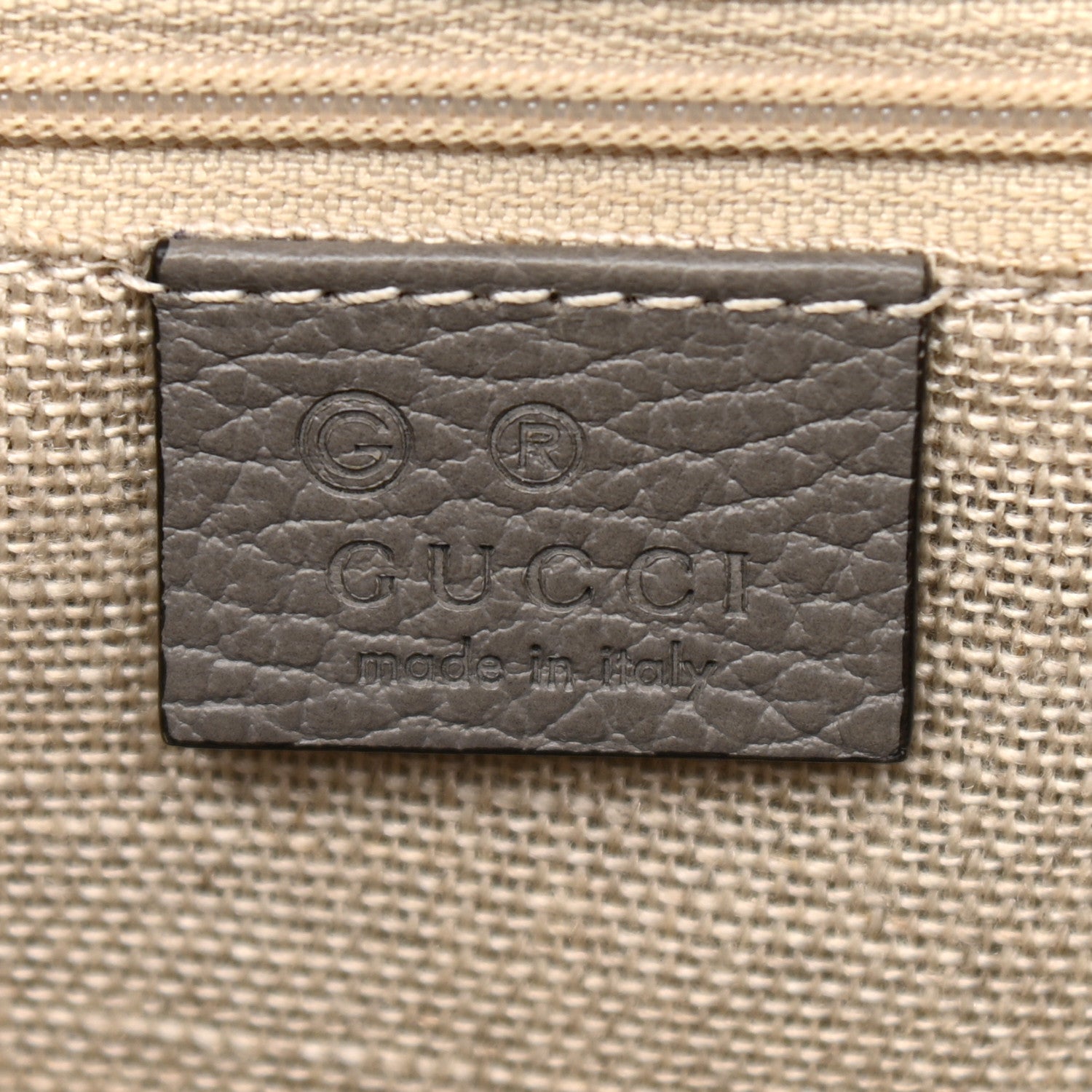 Gucci Dollar Calfskin Medium Interlocking G Top Handle Shoulder Bag Loess 6 of 9