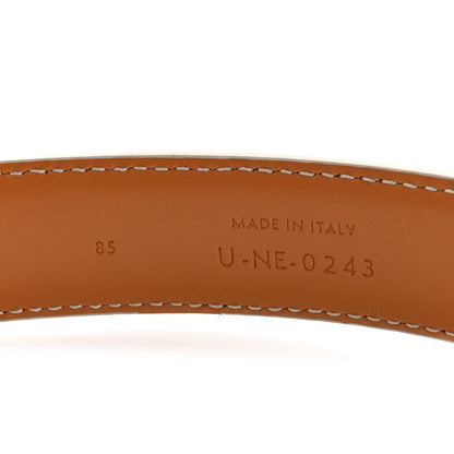 Celine Triomphe Canvas Medium 25mm Belt 85 34 White 4 of 9
