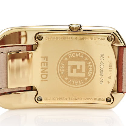 Fendi Stainless Steel Calfskin Diamond Mother of Pearl 29mm Chameleon Quartz Watch Coral 5 of 8