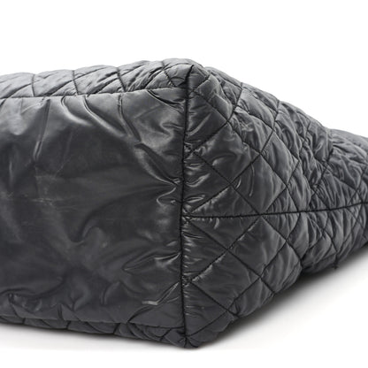 Chanel Nylon Quilted Large Coco Cocoon Tote Black 10 of 13