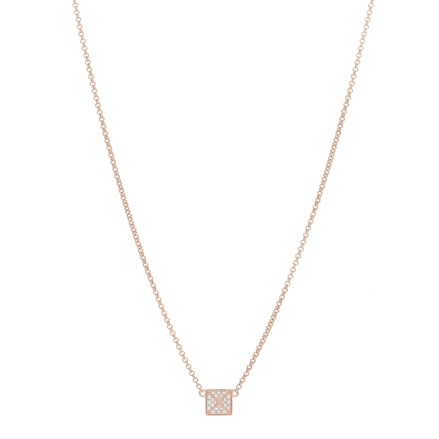 18K Rose Gold Diamond Clou d'H Pendant Necklace