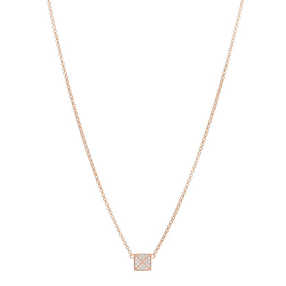 Hermes 18K Rose Gold Diamond Clou d'H Pendant Necklace 1 of 5