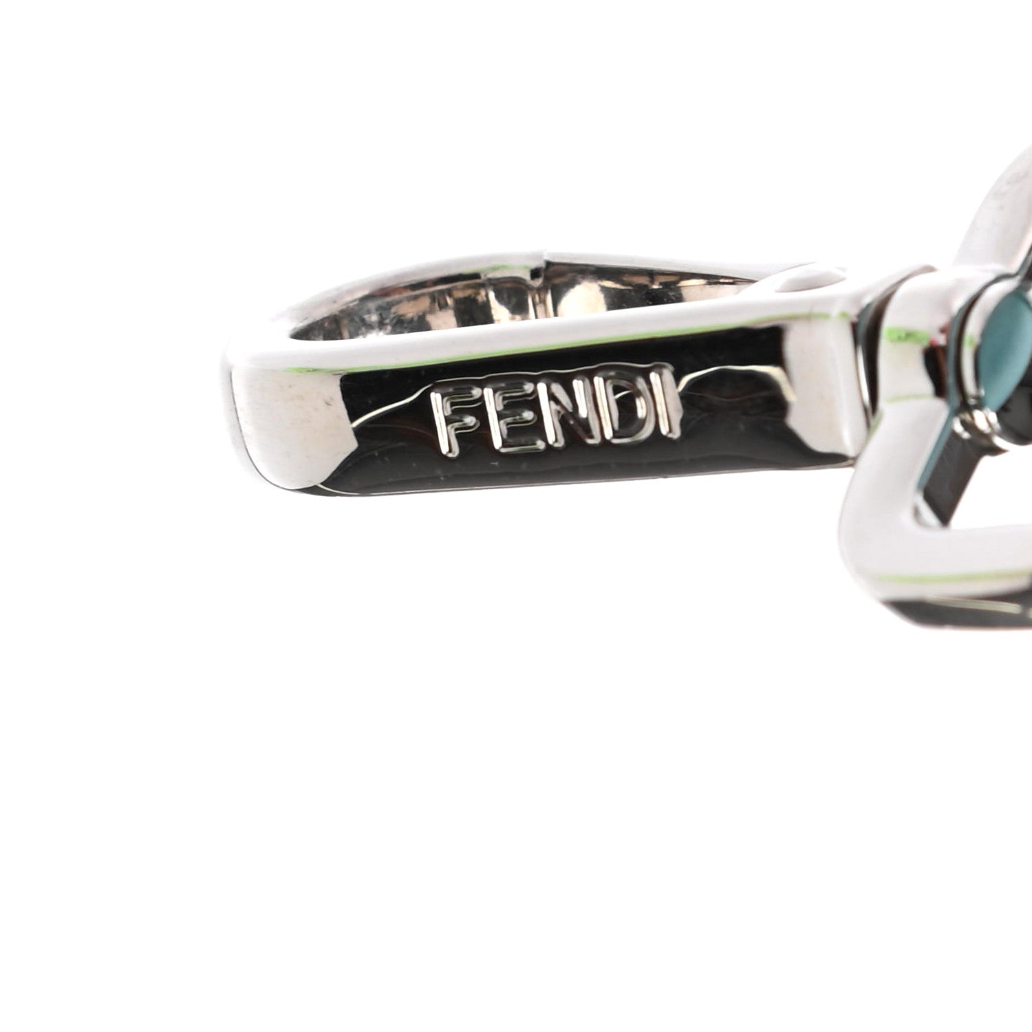 Fendi Vitello Dolce Plexiglass Bi-Color Studded Strap You Lagun Bordeaux Multicolor 4 of 4