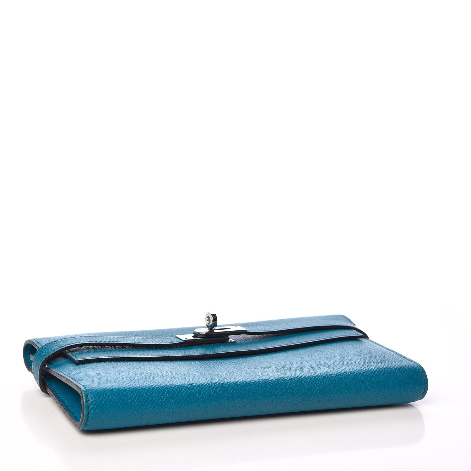 Hermes Epsom Kelly Longue Wallet Bleu Izmir 4 of 10