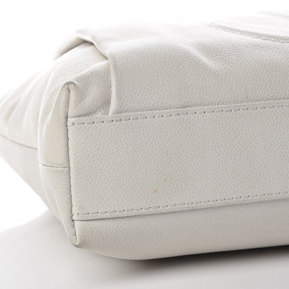 Chanel Caviar Large CC Tuck Tote Ivory 5 of 20
