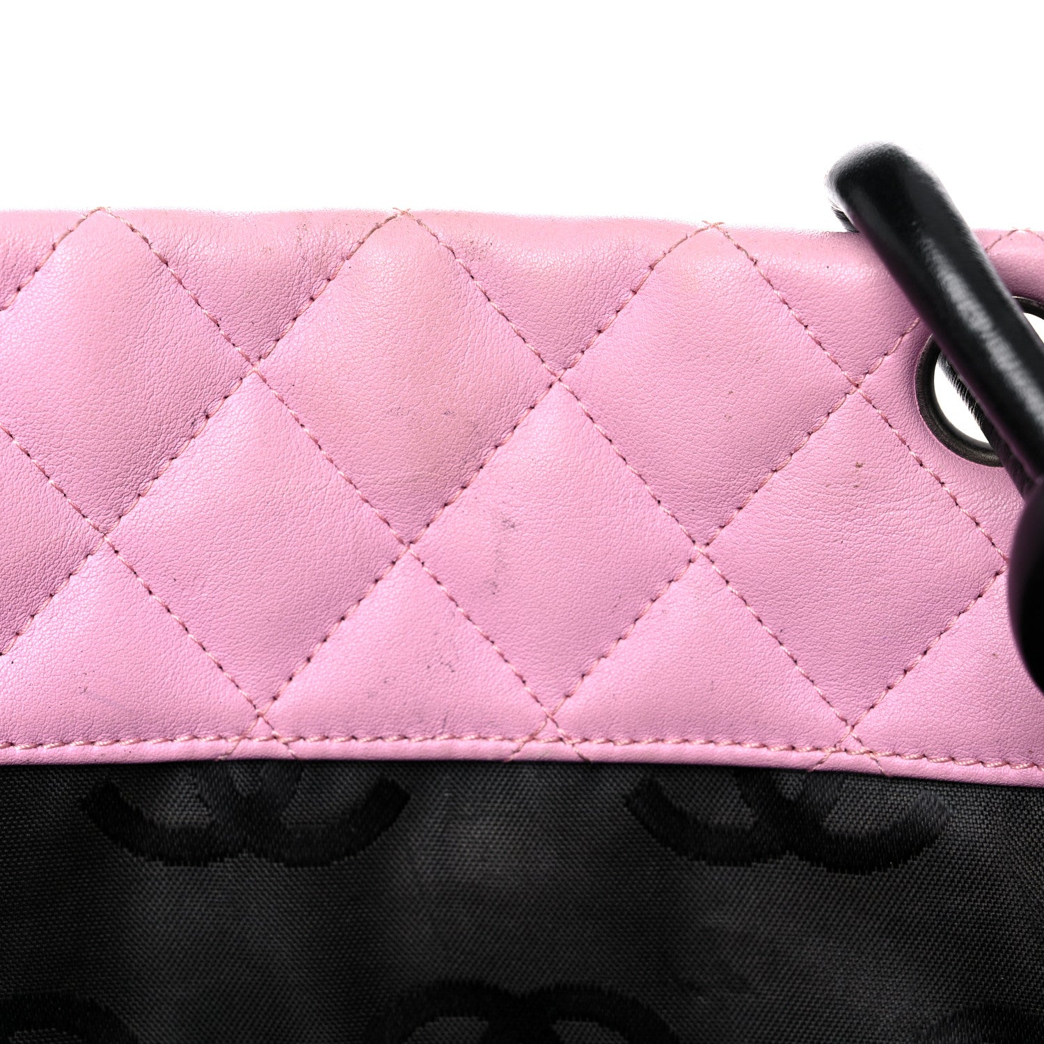 Chanel Calfskin Quilted Large Cambon Tote Pink Black 22 of 22