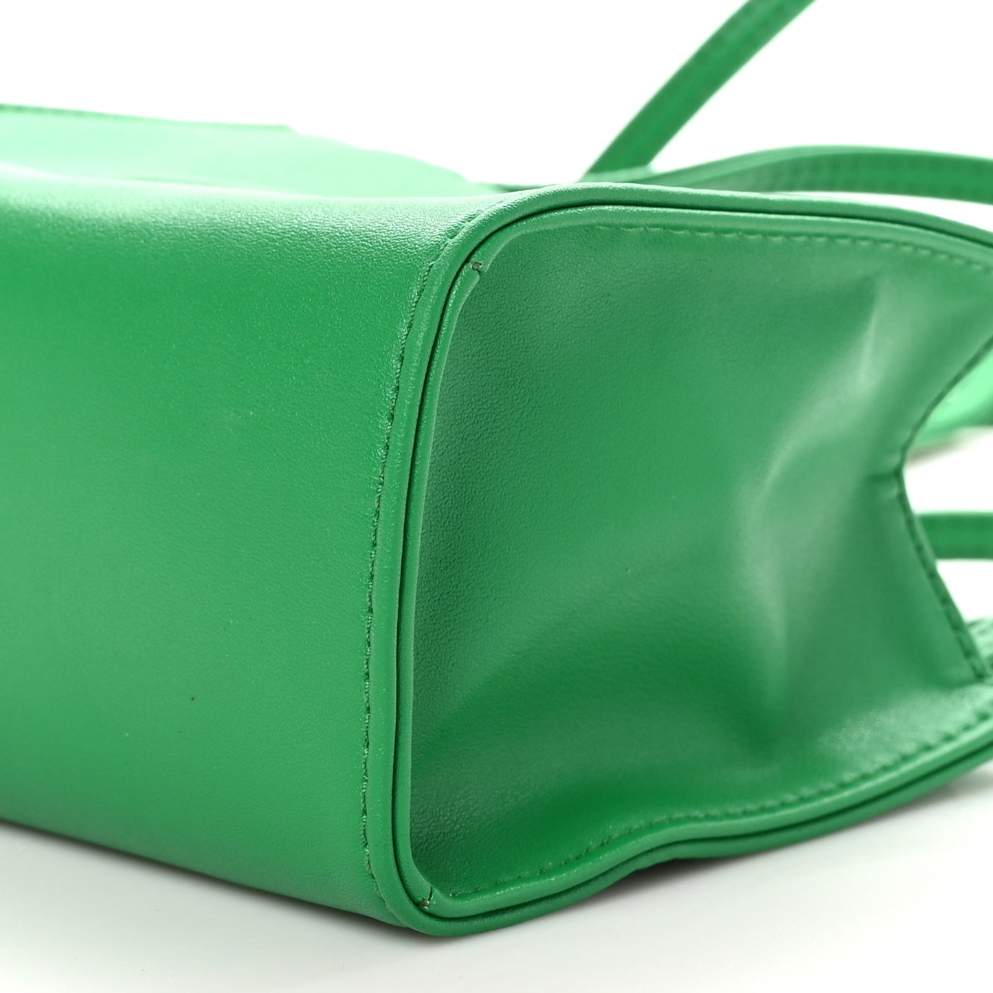 Vegan Leather Small Shopping Bag Greenscreen