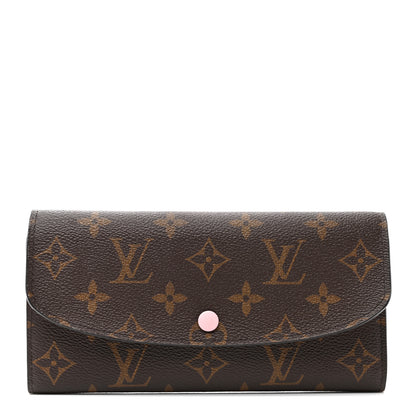 Louis Vuitton Monogram Emilie Wallet Rose Ballerine 1 of 10
