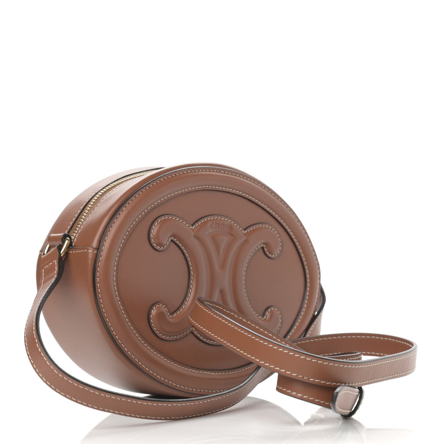 Smooth Calfskin Cuir Triomphe Oval Bag Tan