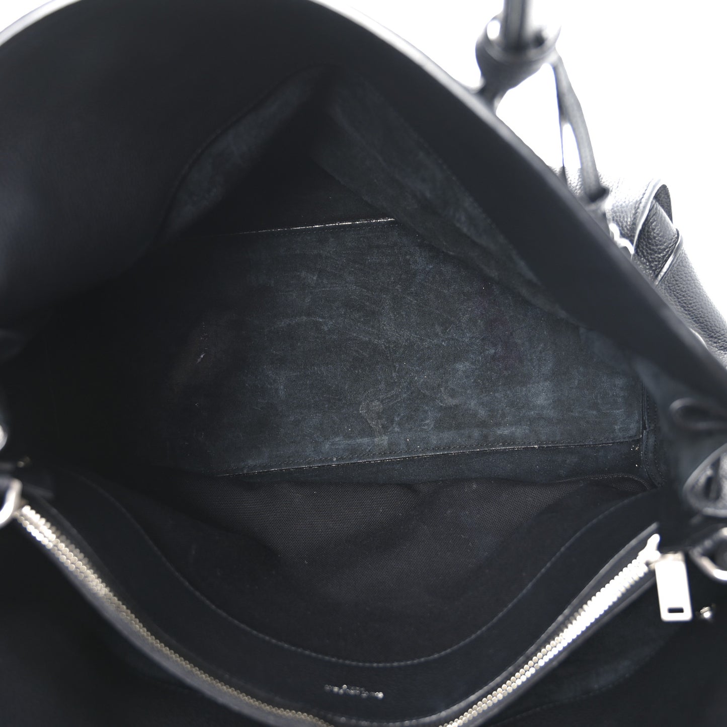 Grained Calfskin Large Souple Sac De Jour Black
