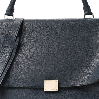 Celine Drummed Calfskin Suede Medium Trapeze Orage 8 of 10
