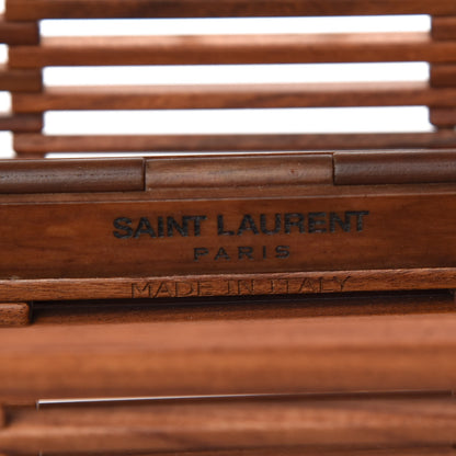Saint Laurent Wood Small Monogram Kate Box Bag Brown 8 of 8