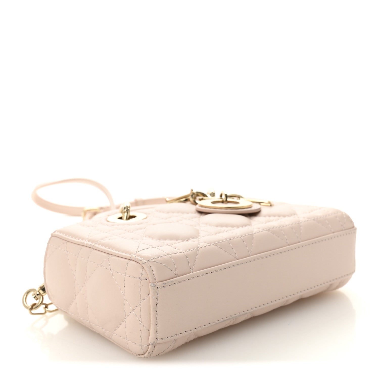 Christian Dior Lambskin Cannage Micro Lady D-Joy Rose Poudre 4 of 10