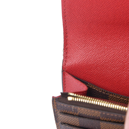 Louis Vuitton Damier Ebene Emilie Wallet Red 8 of 13