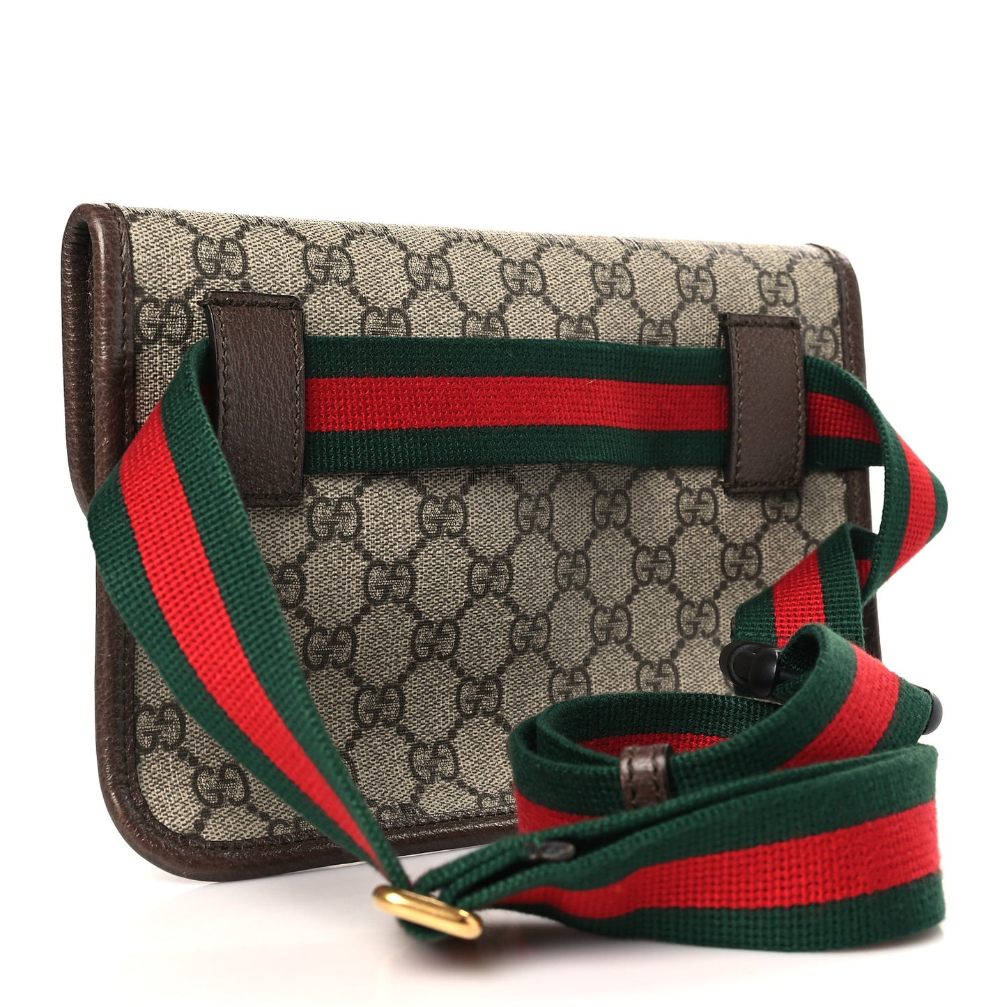 GG Supreme Monogram Neo Vintage Web Belt Bag Brown