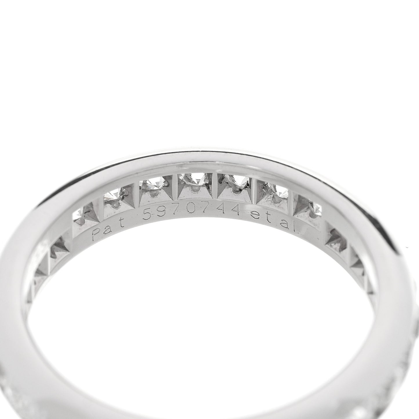 Platinum Diamond .92ctw Lucida Eternity Band Ring 49 5