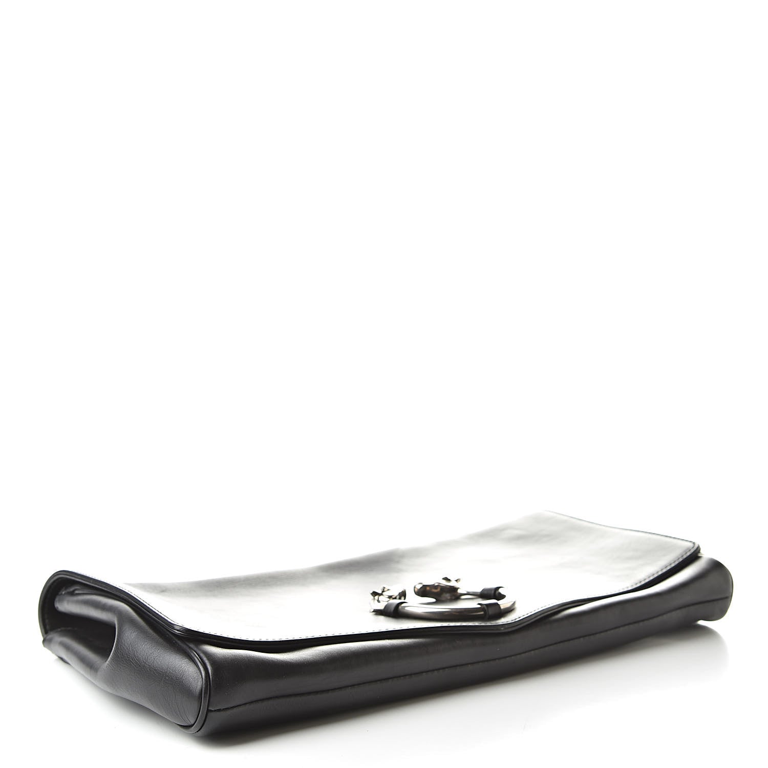 Gucci Calfskin Ribot Horse-Heads Clutch Black 4 of 12