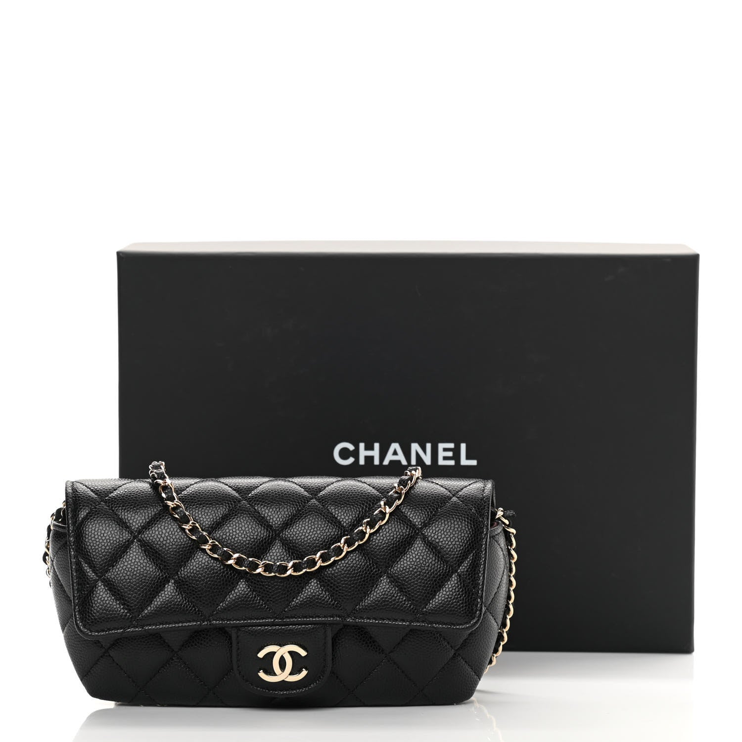 Chanel Caviar Quilted Glasses Case With Chain Black 12 of 12