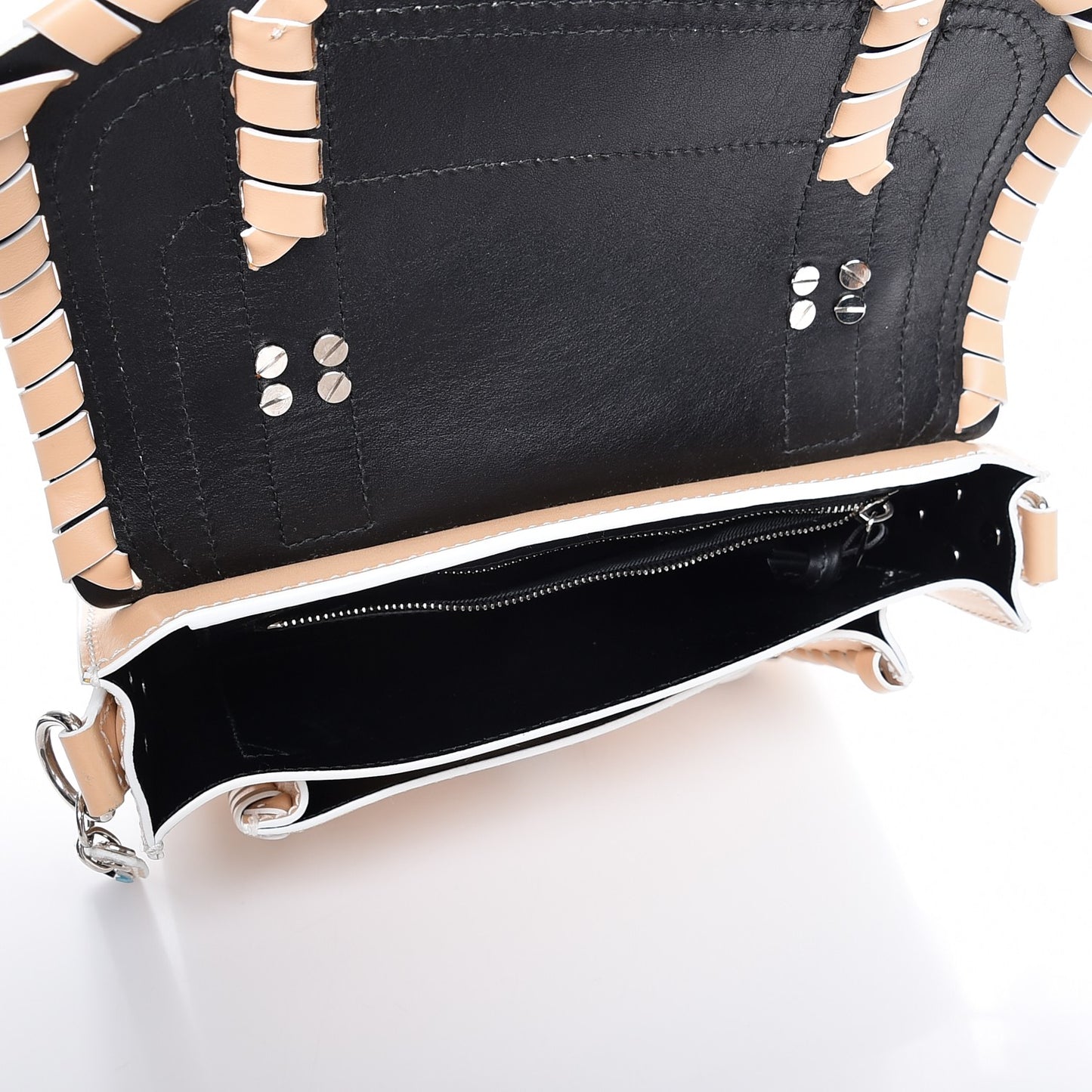 Calfskin Tiny Whipstitch PS1 Satchel Warm Sand