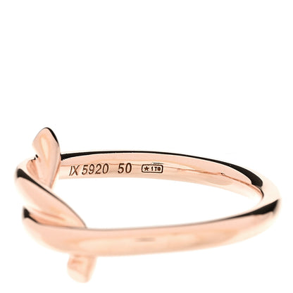 Cartier 18K Pink Gold Entrelaces Ring 53 6.5 5 of 5