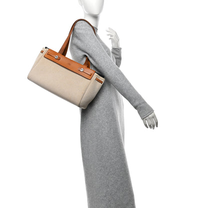 Hermes Toile Vache Hunter Herbag Cabas PM Natural 3 of 16