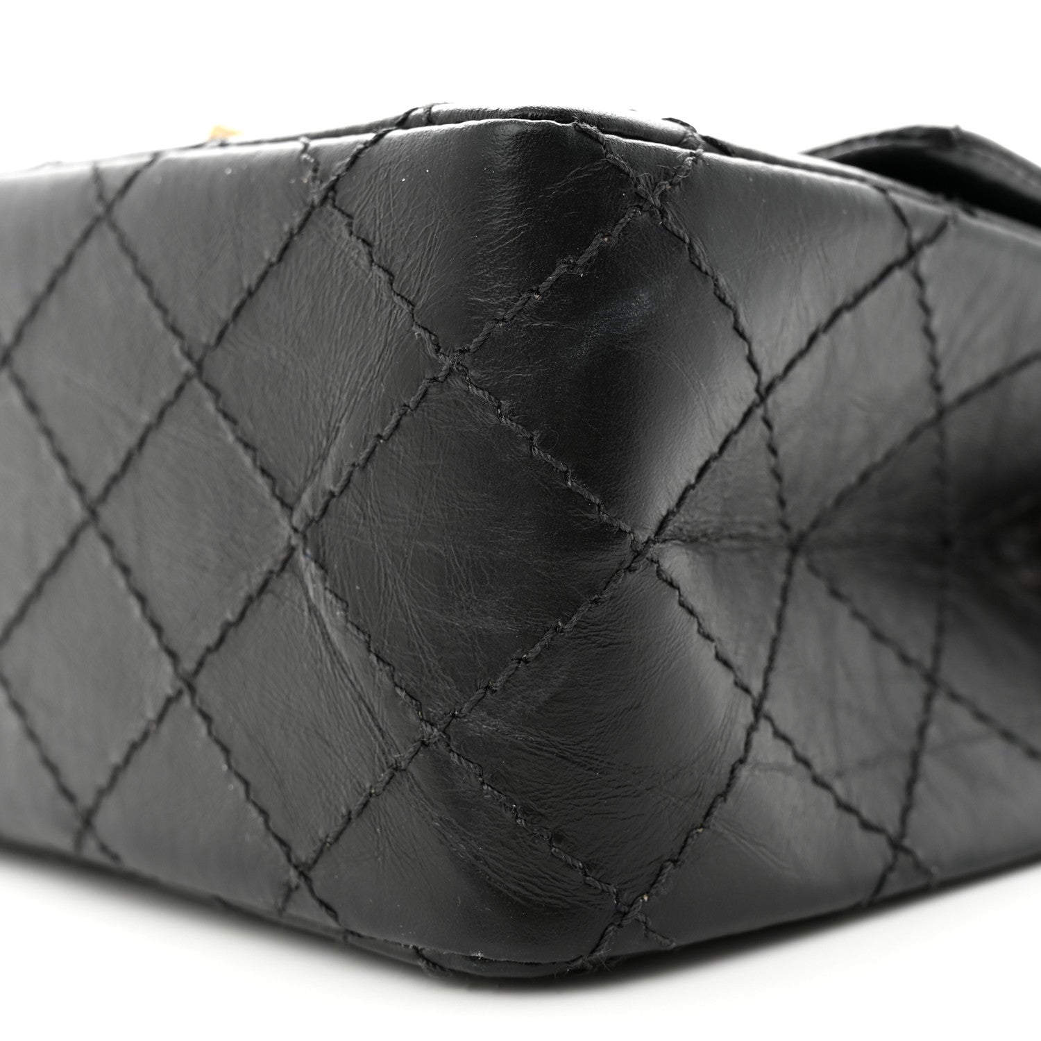 Chanel Aged Calfskin Quilted 2.55 Reissue Mini Flap Black 10 of 11