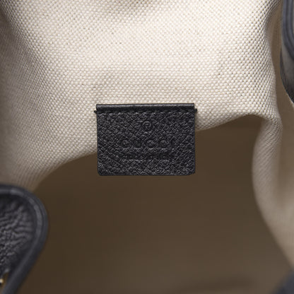 Gucci Velvet GG Monogram Web Bucket Bag Blue Beige 6 of 9