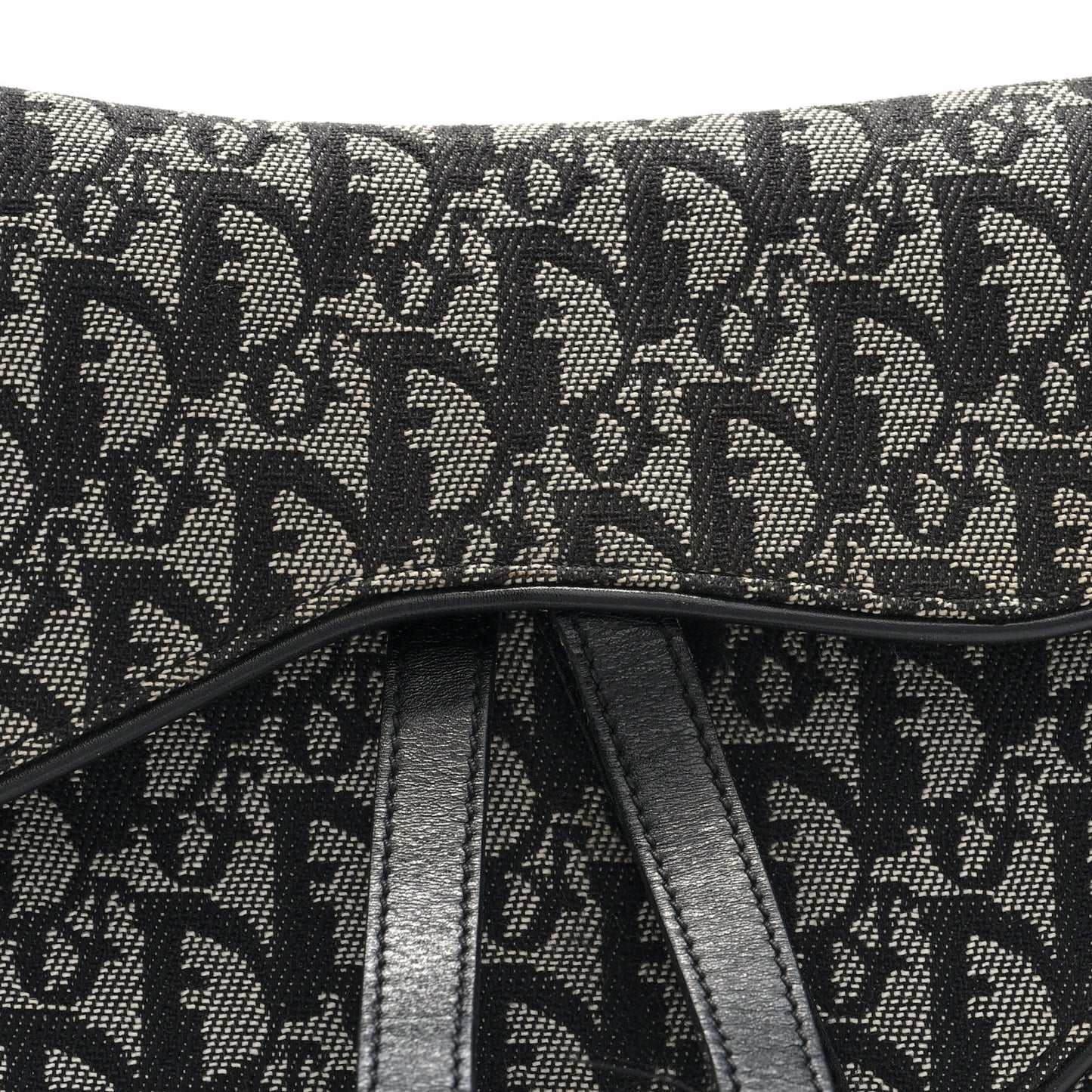 Monogram Double Saddle Bag Black