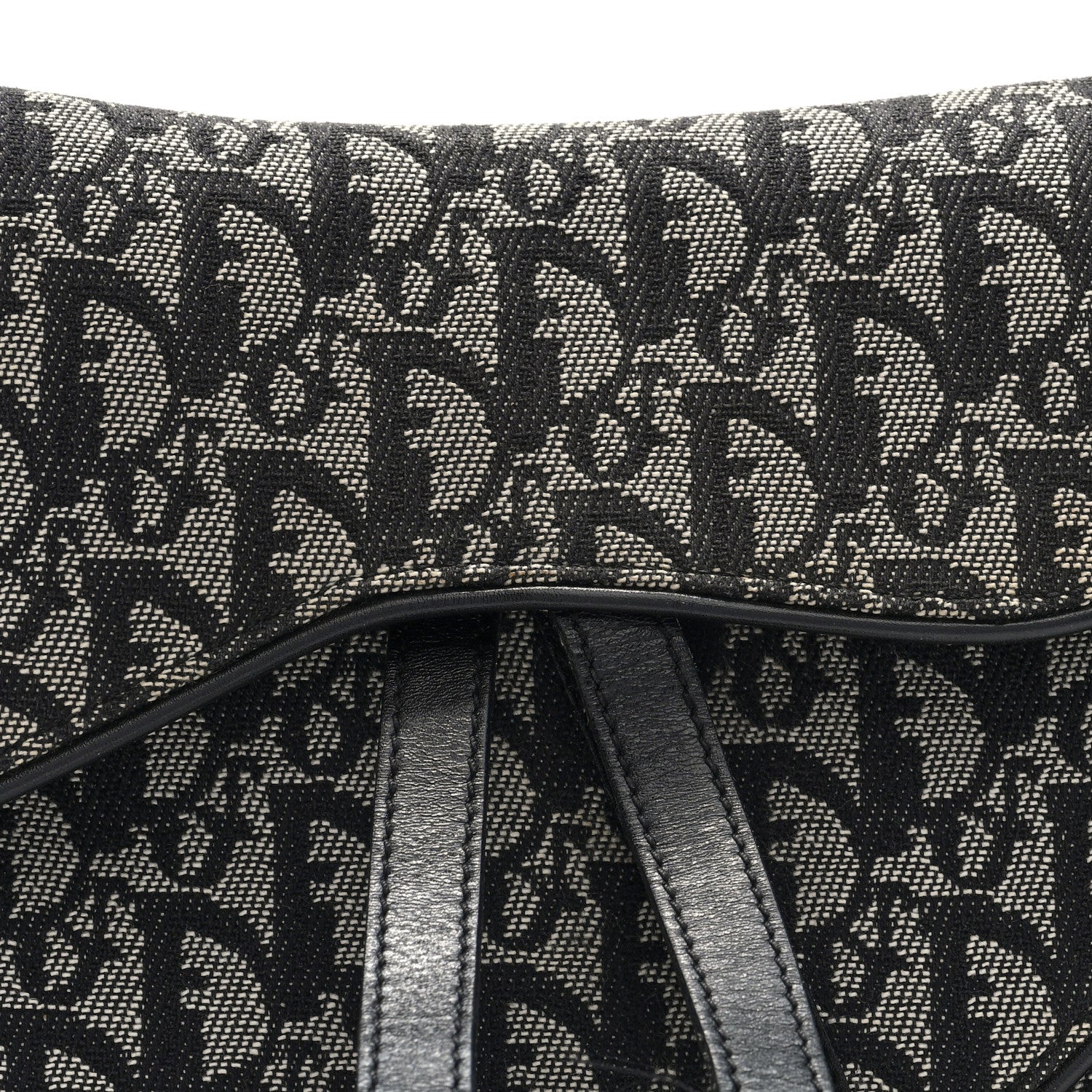 Christian Dior Monogram Double Saddle Bag Black 8 of 12