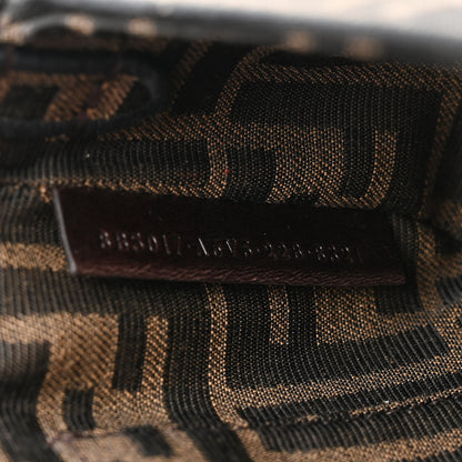 Fendi Fabric Jacquard FF 1974 Mini Baguette Tobacco Moro Black 8 of 12