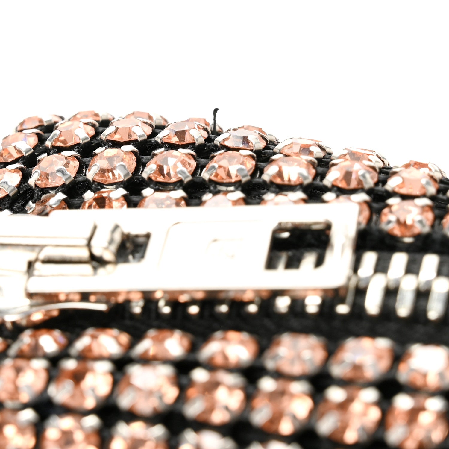 Alexander Wang Mesh Crystal Rhinestone Mini Heiress Pouch Faded Neon Orange 10 of 10