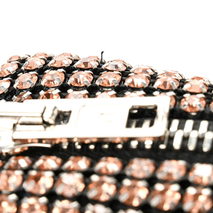 Alexander Wang Mesh Crystal Rhinestone Mini Heiress Pouch Faded Neon Orange 10 of 10