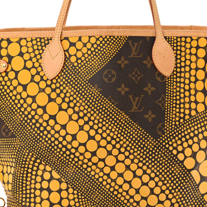 Louis Vuitton Monogram Kusama Waves Neverfull MM Yellow 7 of 9