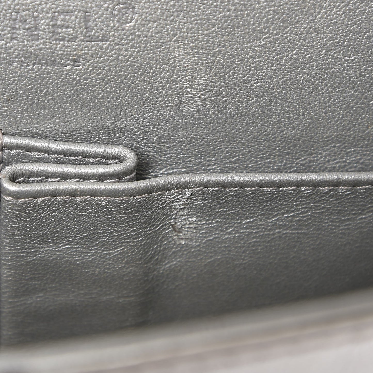 Metallic Aged Calfskin Quilted 2.55 Reissue 227 Flap Silver