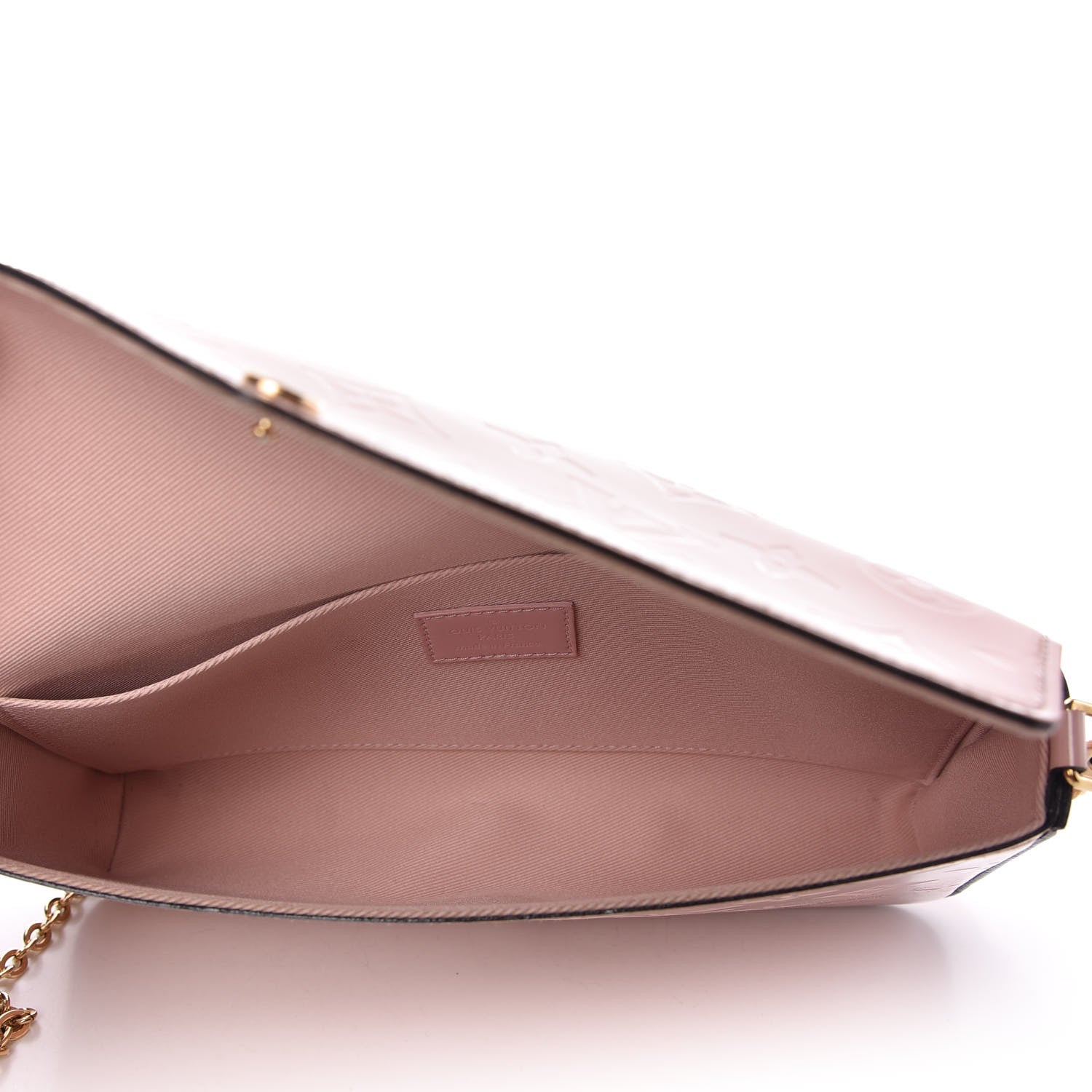 Louis Vuitton Vernis Felicie Chain Wallet Rose Ballerine 5 of 9
