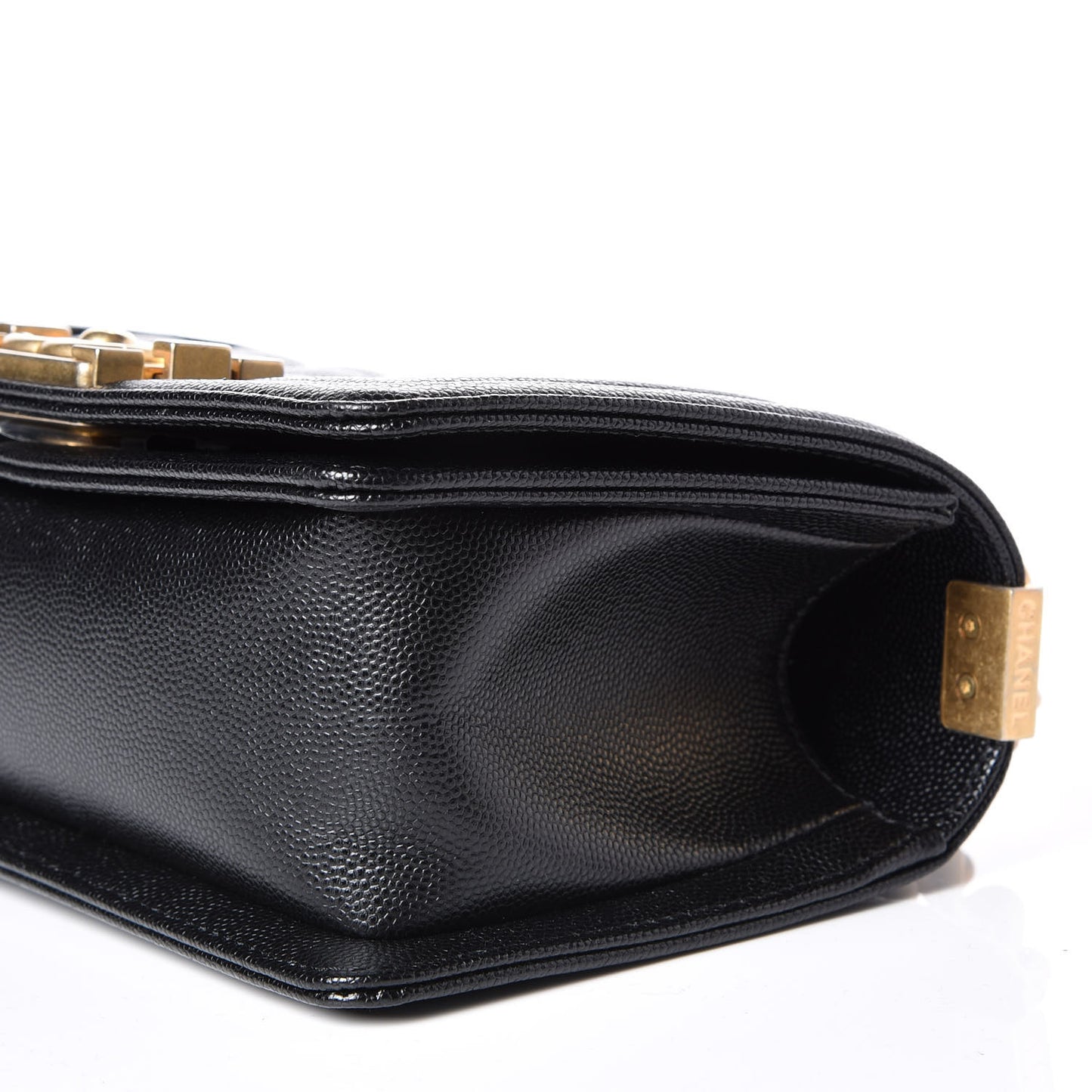 Caviar Quilted Small Boy Flap Black