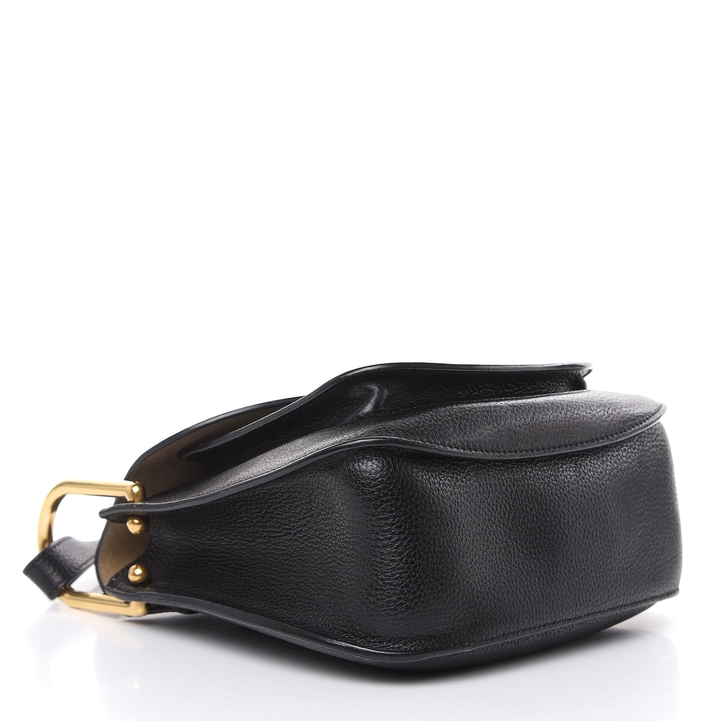 Grained Calfskin Small Hudson Tassel Shoulder Bag Black
