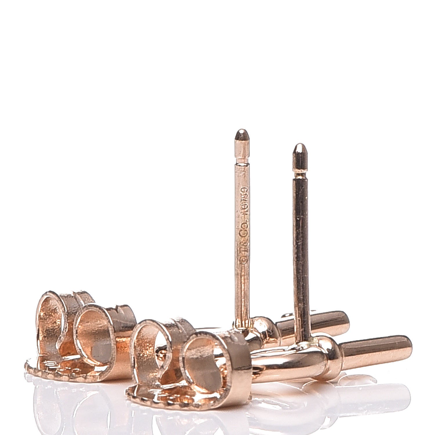 Tiffany 18K Rose Gold Mini Key Earrings 3 of 6