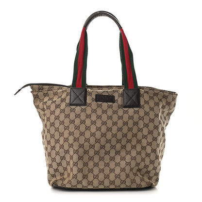 Gucci GG Monogram Large Web Handle Bucket Tote 1 of 17