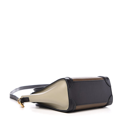Celine Satin Calfskin Nano Tri-Color Luggage Dark Grey 3 of 10