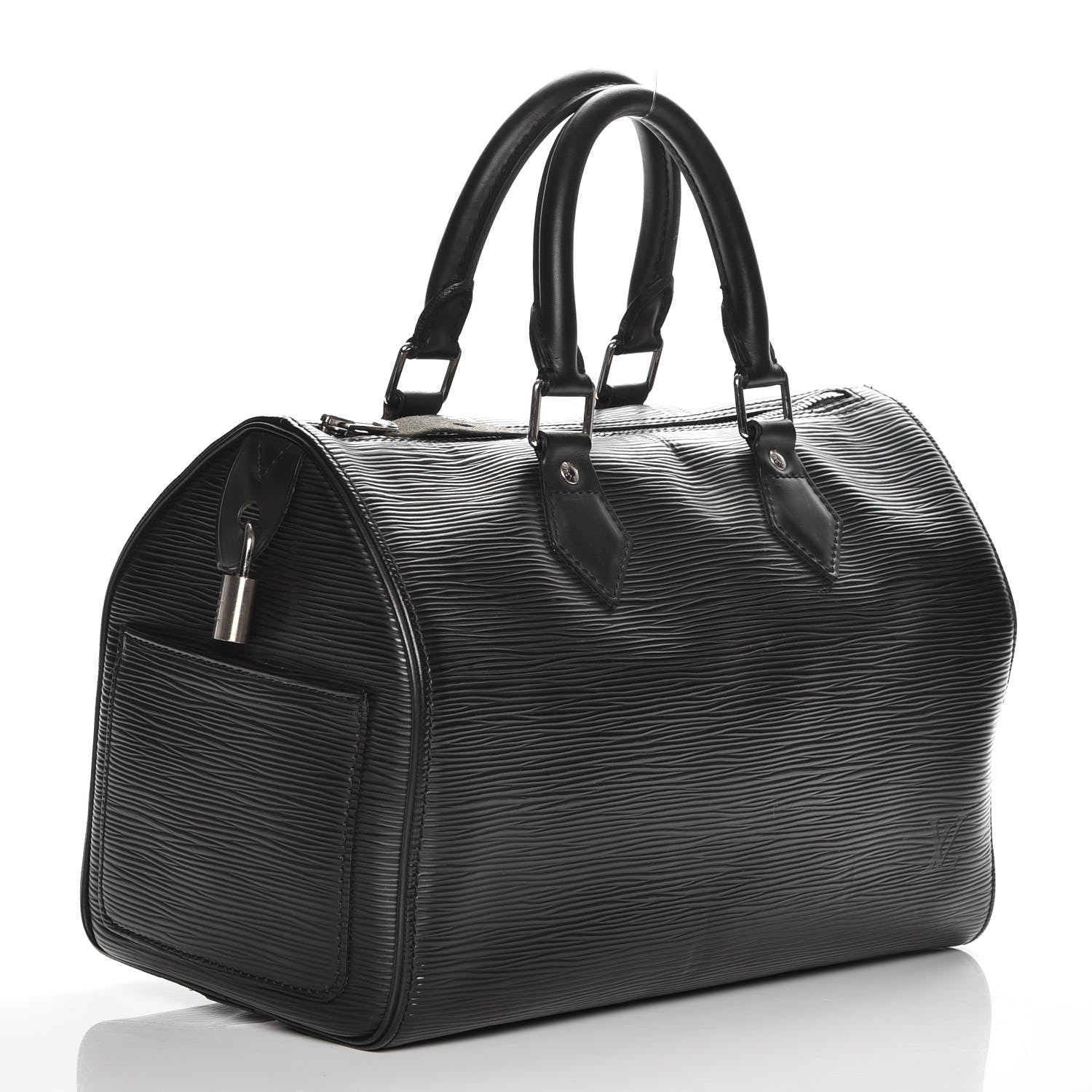 Louis Vuitton Epi Speedy 25 Black 3 of 7